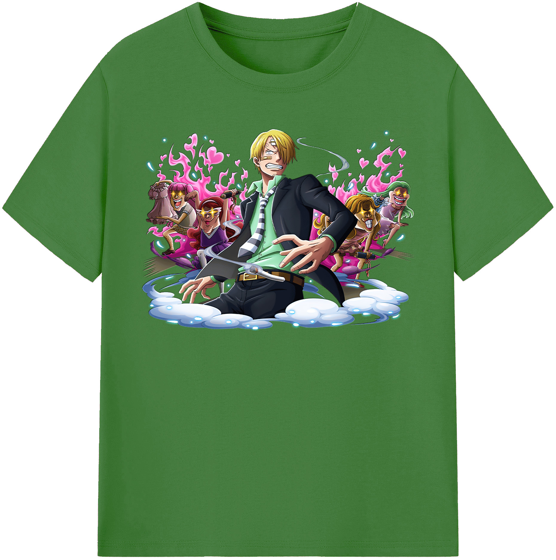 （画像用） ワンピース サンジ ONE PIECE Sanji レディースカジュアルプリントTシャツ（綿100％）